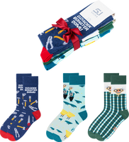 Skarpetki 5J Socks Zestaw Prezentowy, Śmieszne skarpetki dla Dziadka r. 41-46