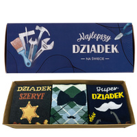 Dla Dziadka prezent skarpetki 3x 5J Socks Produkt Polski