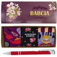 Dzień Babci Zestaw Prezetowy skarpetki 3x 5JSocks Produkt Polski