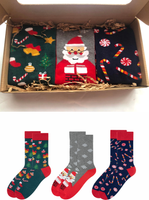 Świąteczne skarpety na prezent 3 pary