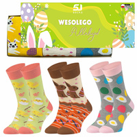 Zestaw 3x skarpetki 5JSocks Wielkanoc damskie
