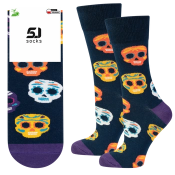 Skarpety męskie na Halloween - czaszki