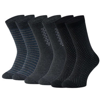 Skarpety męskie wzorowane 3 pary mix wzorów