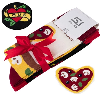 Zestaw 2x skarpety 5JSOCKS na WALENTYNKI dla niego POLSKIE