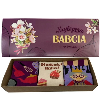 Super prezent na Dzień Babci skarptki produkt Polski