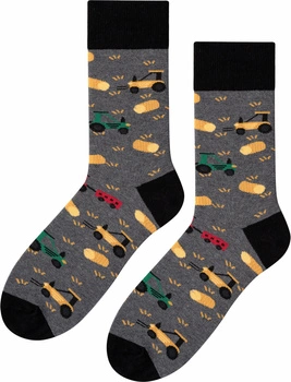 Wesołe skarpetki bawełniane męskie Traktory 5JSocks Oeko-Tex