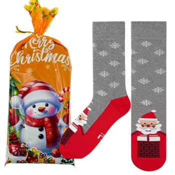 Skarpety Mikołaj pod choinkę męskie świąteczne