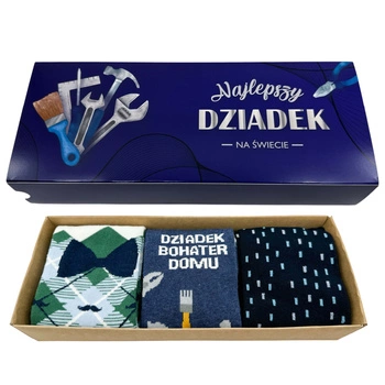 Super Prezent na Dzień Dziadka Skarpetki Polski Producent