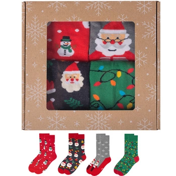 Skarpety zestaw 4x świąteczne na prezent święta Produkt Polski