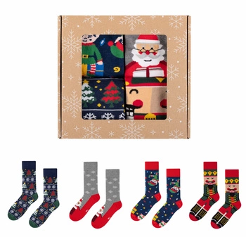 Świąteczne skarpety na prezent 4 pary