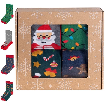 Świąteczne skarpetki Zestaw 4x prezent na święta dla faceta