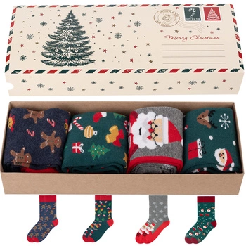 Skarpetki na święta 4x zestaw na preznet 5JSocks Produkt Polski