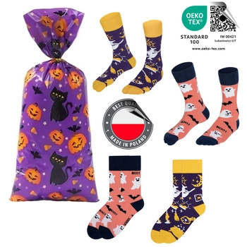 Kolorowe skarpetki Halloween Damskie prezent