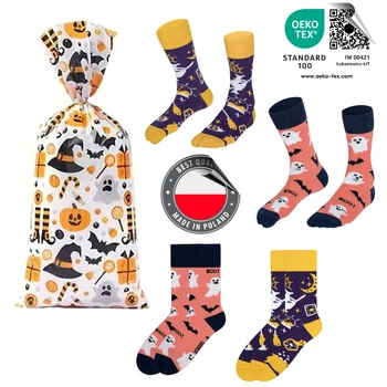 Kolorowe skarpetki Halloween Damskie