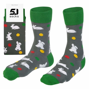 Skarpetki męskie 5JSocks Wielkanoc kolorowe