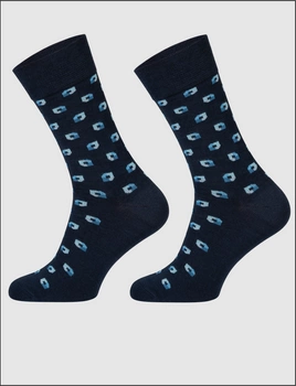 Skarpetki casual granatowe ze wzorem