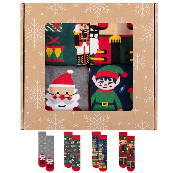 Skarpety zestaw 4x skarpetki święta na prezent Świąteczne