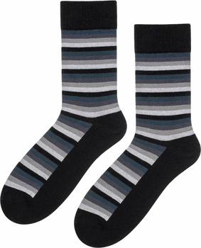 Skarpetki casual w paski szare