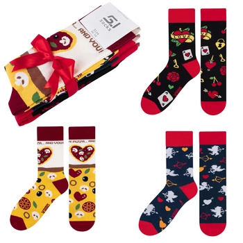 Zestaw 3x skarpet 5JSOCKS  WALENTYNKI męskie prezent