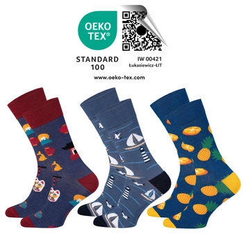 Skarpetki 5J Socks 3x zestaw skarpetki męskie bawłniane wielkolorowe