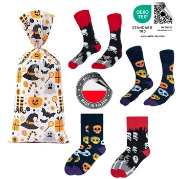 Kolorowe skarpetki Halloween Meskie na prezent