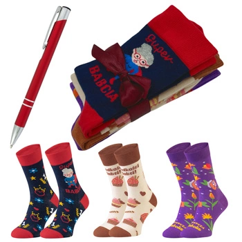 Prezent na dzień BABCI skarpetki 5JSOCKS POLSKIE